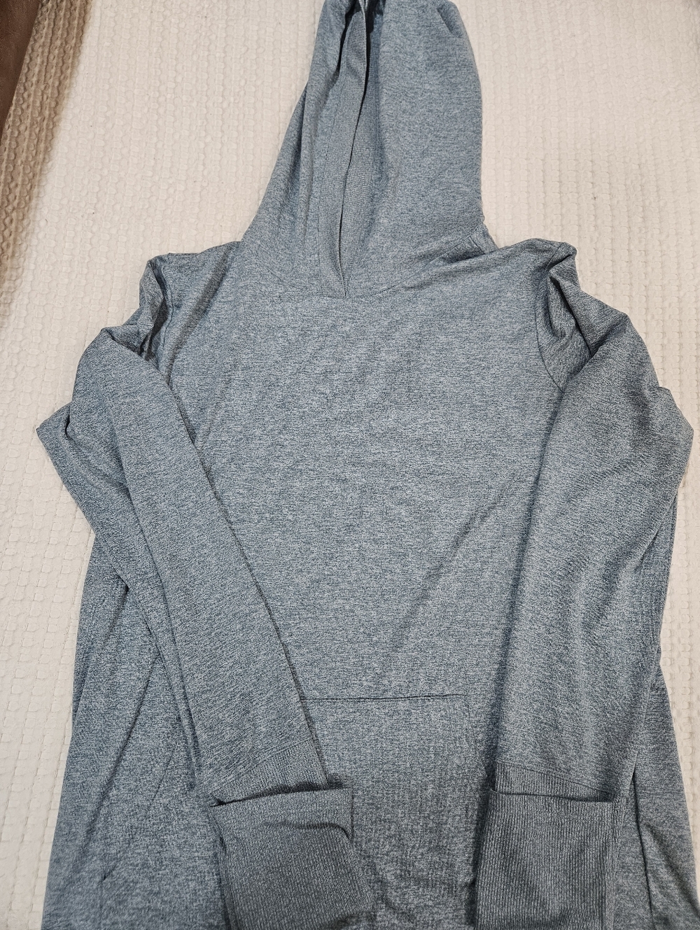 Athleta Girls' Long Sleeve Performance Tee in Heather Blue-Grey